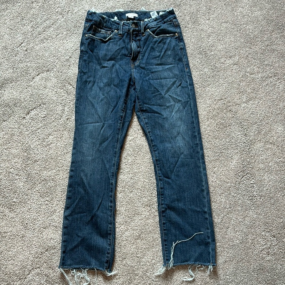 Good American Cropped Jeans - like new